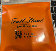 Full Shine REAL Human Hair Extensions True Jet Black 22 NEW and UNOPENED