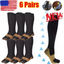 Compression Socks Copper Fit Knee High 20-30mmHg Energy Support Recover 3 Pairs