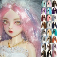 Dolls Long Curly Wigs Hair for 1/3 1/6 1/8 BJD Doll Curly Wavy Wig without Bangs