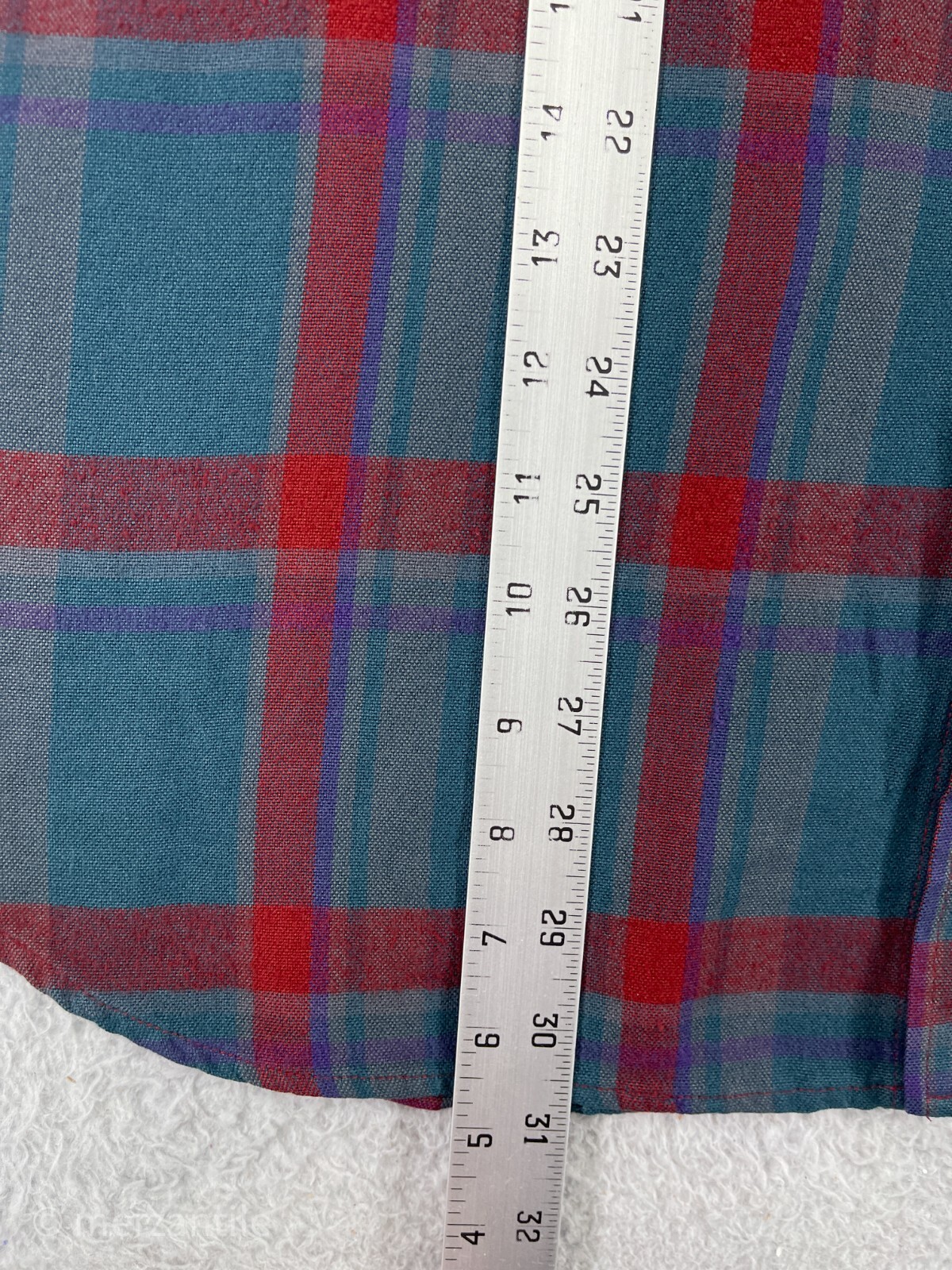 NorthCrest Shirt Mens 2XL XXL Green Red Plaid Flannel Button Up 100% Acrylic