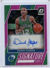 2017-18 Derek Harper Optic Pink Prizm Autograph #d 19/25