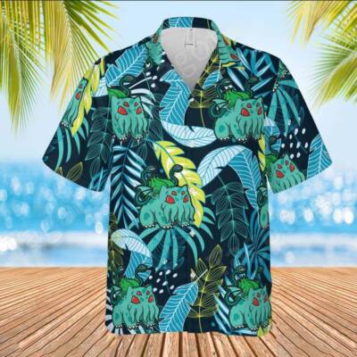 Bulba.saur Pattern Hawaiian Shirt Bulba.saur Tropical Birthday Summer Shirt Gift