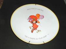 1973 Mopsie Keep a Smile on your Face and a Friend in your Heart 10.5 Plate 18Z