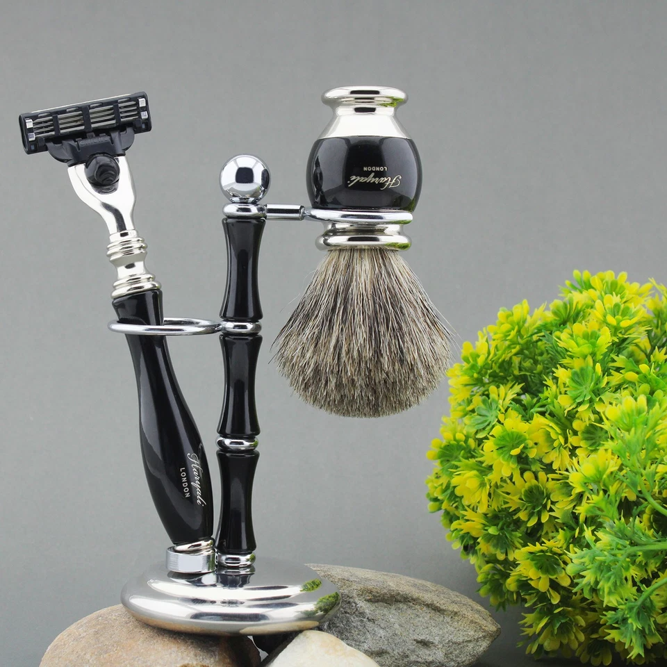 High Quality 5 Piece Mens Shaving Kit Best Badger 3 Edge Razor Shaving Gift Set - Image 2 of 4