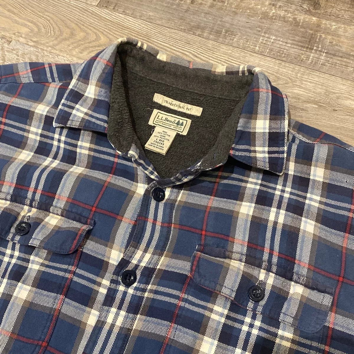 Ll bean men's fleece lined flannel cheap