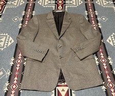 Hickey Freeman Cashmere Herringbone Blazer Sport Coat Mens 42L BR2