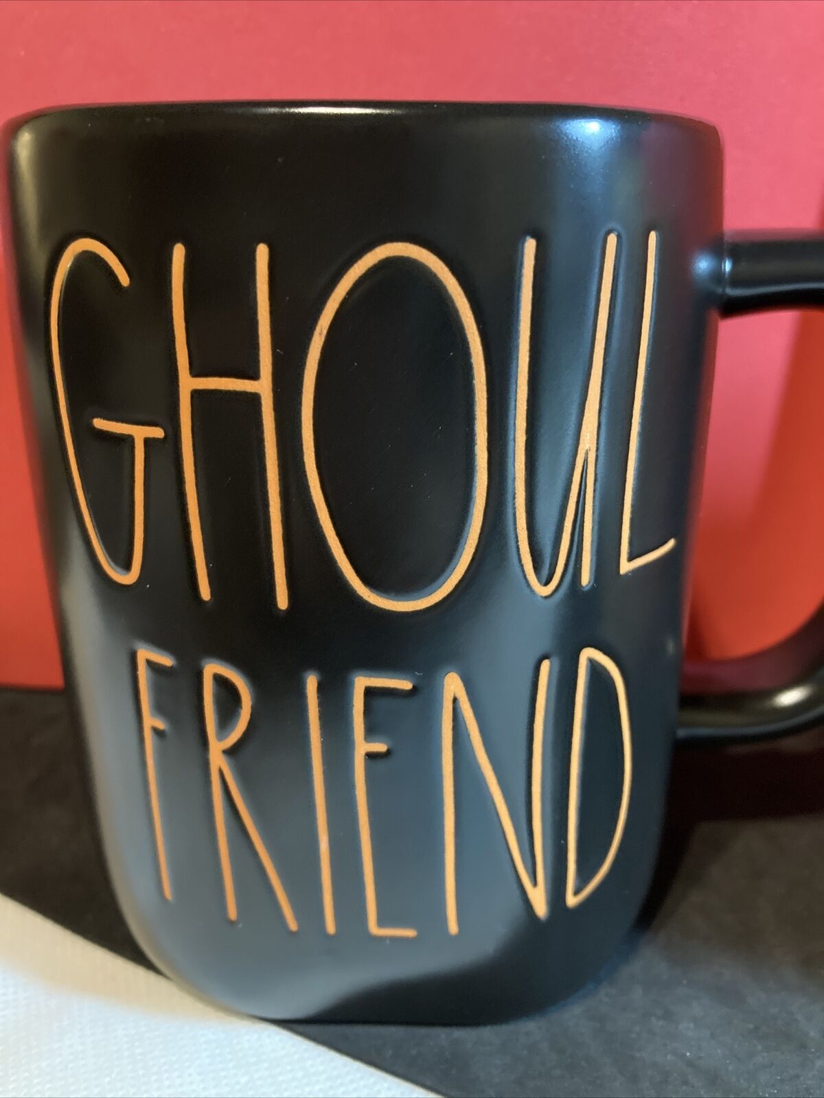 rae dunn ghoul friend halloween mug cup 4.75” H
