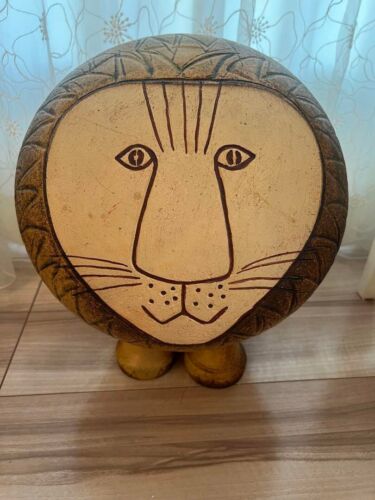 LISA LARSON Maxi Extra Large Lion Figurine Oversized pottery Scandinavian Used