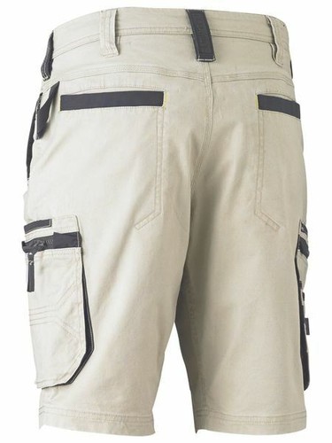 BISLEY FLEX & MOVE™ Workwear Stretch Utility Zip Cargo Short BSHC1330 Navy - Picture 6 of 7