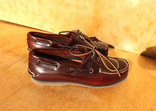 Size 7M - Timberland Leather Handmade Boat Shoes - Medium Dark Brown 25077