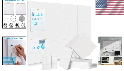 Extra Thick Self-Healing Cork Board Tiles 12 Pack for Home & Office Organization - Picture 2 of 8