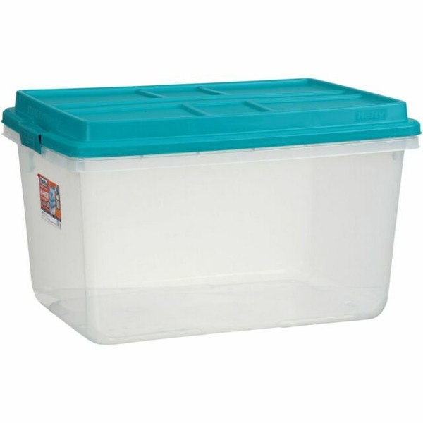 Hefty 72Qt HiRise Clear Plastic Latch Box with Handles for sale