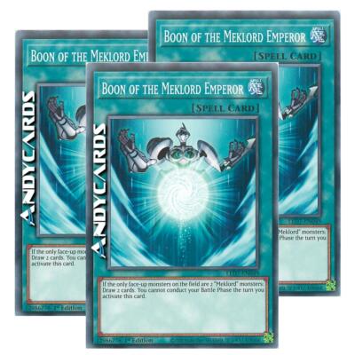 3x BOON OF THE MEKLORD EMPEROR Common   LED7 EN049 YUGIOH