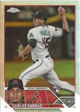 2023 Topps Chrome Update Carlos Vargas #USC162 Refractor SP RC