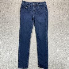 Calvin Klein Jeans Womens Super Skinny Dark Wash Blue Stretch Denim Size 29