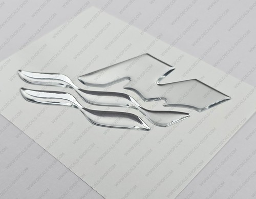 Mercury M Logo Emblem Chrome Raised Domed Decal Sticker 4.5" x 3" - Bild 3 von 5