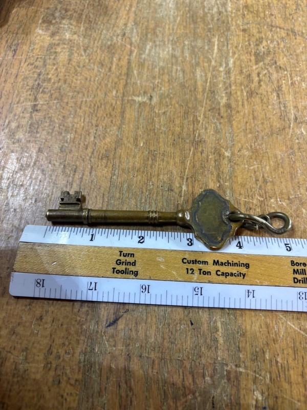 LARGE HOTEL BRASS SKELETON KEY ROOM 745 HAUNTED GHOST HOTEL
