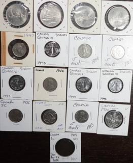 Collectors Lot of 17 Canadian Coins in VF to Uncirculated condition (526)