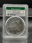 2021-(P)  American Silver Eagle - PCGS MS70 First Day  Issue T1 Emergency Issue