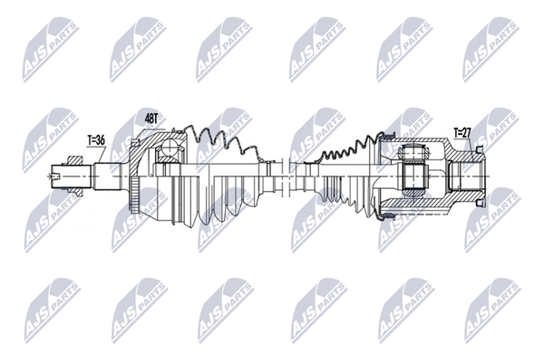NTY NPW-MG-007 Antriebswelle Vorne Rechts FüR MG-image