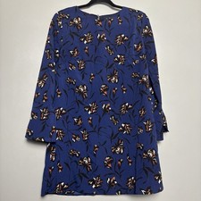 Lulu’s Women’s Butterfly Blue Short Long Sleeve Dress Medium Wedding Date Flare
