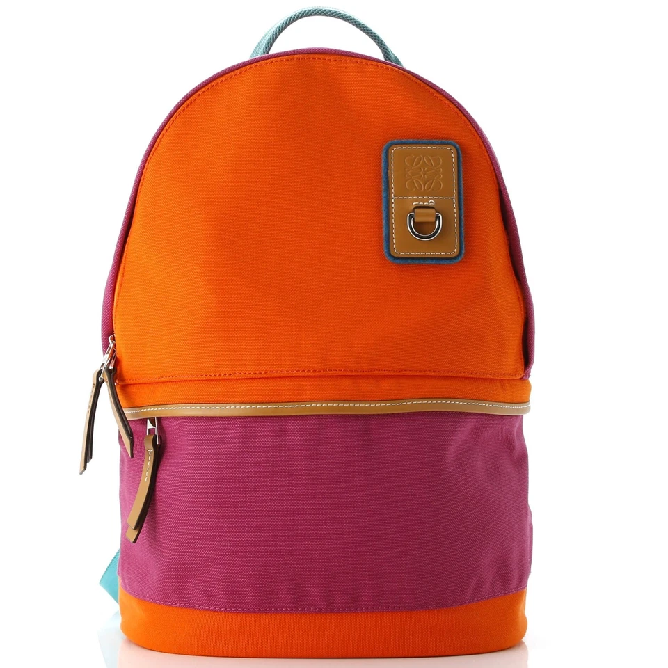 Mochila Loewe Eye/Loewe/Nature Tech de lona con cuero