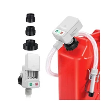 Battery-Powered Fuel Transfer Pump - No Spill Portable Siphon with 3 Adapters...
