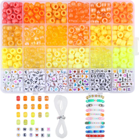 Gelb Pony Beads Buchstabenperlen Perlen Set FüR ArmbäNder Selber Machen 720 StüC