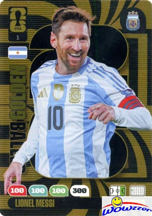 LIONEL MESSI 2026 Panini Adrenalyn XL World Cup #1 GOLDEN BALLER view 1