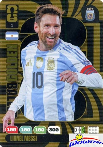LIONEL MESSI 2026 Panini Adrenalyn XL World Cup #1 GOLDEN BALLER
