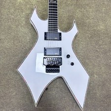 B.C Rich Warlock White electric guitar HH pickup FR bridge mahogany body