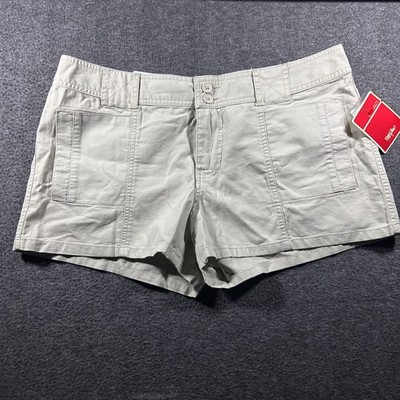 Vintage Y2K Mossimo Mini Micro Khaki Brown Low Rise Shorts Short Sz 13 NWT