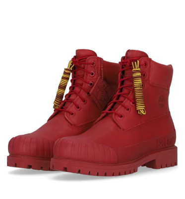 Timberland Women's Red High Boot 6'' Premium Rubber Toe Boots,6