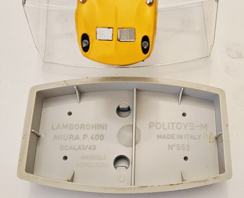 POLITOYS M 552 LAMBORGHINI MIURA P 400 POSITANO SCURO - 1/43 - ORIGINAL MINT BO - Imagen 6 de 6