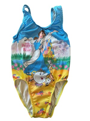 Vintage Disney Beauty & The Beast Belle Swimsuit Bathing Suit