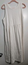 A New Day Womens Sz XXL Fit & Flare Tank White Maxi Dress Summer Casual