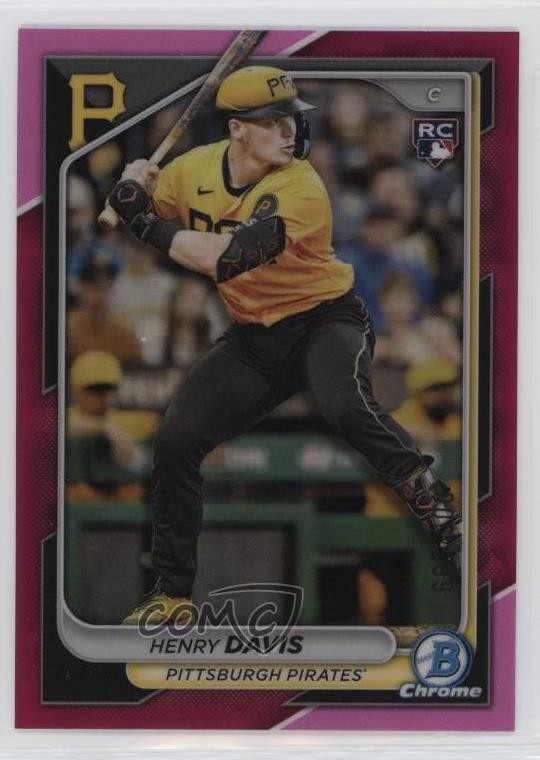 2024 Bowman Chrome Fuchsia Refractor 6/299 Henry Davis #7 Rookie RC 1b6q