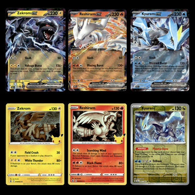 Zekrom ex Reshiram Kyurem Black Bolt Pokemon Cards Collection | eBay