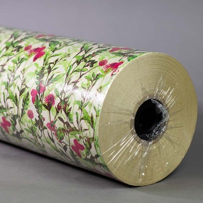 (0,28  /m) 75cm Blumenpapier Graspapier Bunte Wiese 330m Seidenpapier auf Rolle