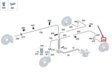 MERCEDES-BENZ EQS V297 Bremsschlauch hinten A2974201600 NEU ORIGINAL