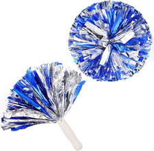 Cheerleader Pompons, 2 St&uuml;ck Pompoms mit Handgriffen f&uuml;r Cheerleading, Sportvera