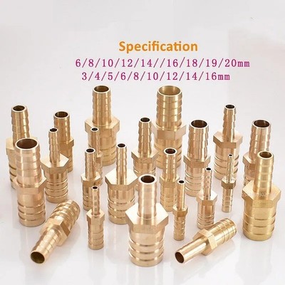 10mm auf 16mm Messing Schlauch Widerhaken Reduzierstück gerade Verbinder Luft Kraftstoff Wasserleitung