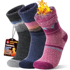 3 Pairs Thermal Warm Socks Men Women Thick Winter Extra Warm Insulated Boot Ski
