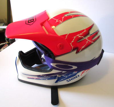 Shoei FX-2 Motor Cross Helmet w/ Oakly Goggles Size Large