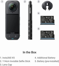 Insta360 X5 - 8K 360 Action Camera Starter Bundle-New-Factory Sealed