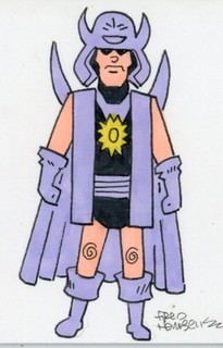 Fred Hembeck Sketch Card: a Controller LSH foe (DC Comics)