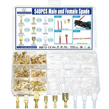 360Pcs 2.8Mm 4.8Mm 6.3Mm Male and Female Spade Connectors Kit with Insulating Sl