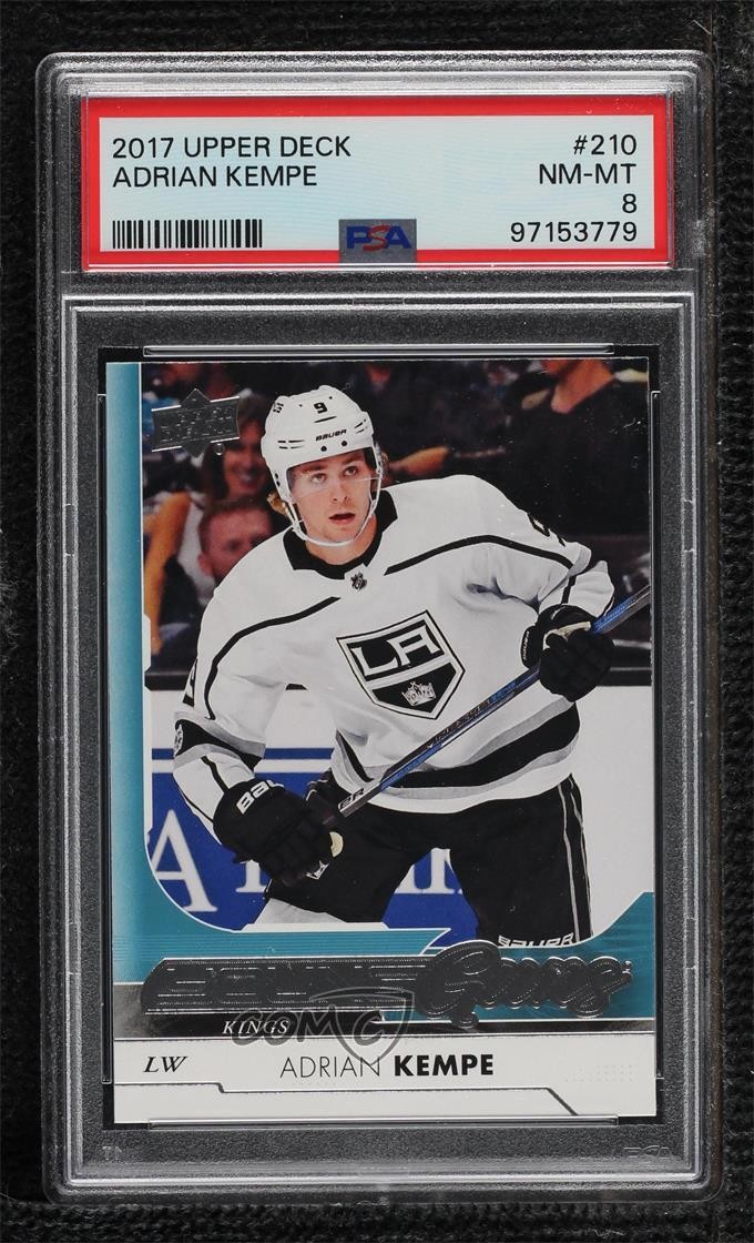 2017-18 Upper Deck Young Guns Adrian Kempe #210 PSA 8 Rookie RC