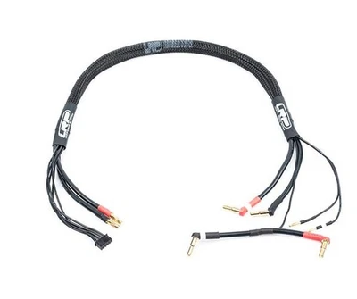 499100 LRP Cavo Caricabatterie 60cm 2x2S 4mm a Bullet 4/5mm