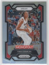 #71 Tina Charles 2024-25 Prizm Monopoly WNBA Silver Atlanta Dream